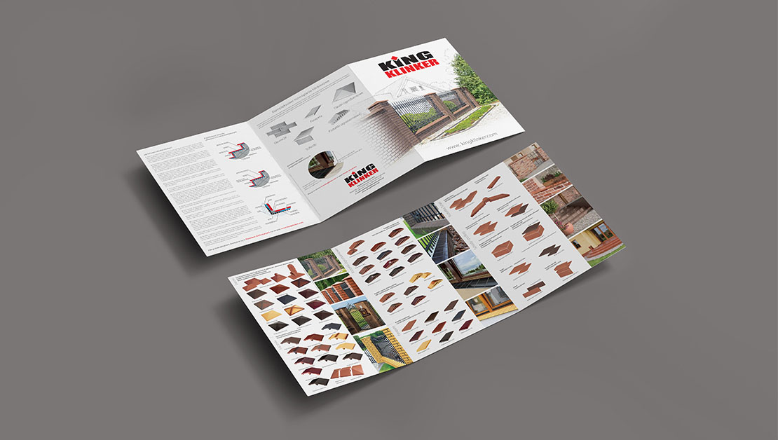 Ulotka składana z produktami King Klinker